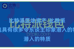 比特派区块资产 比特派钱包具有很多令东谈主印象潜入的特质