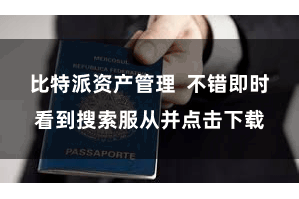 比特派资产管理 不错即时看到搜索服从并点击下载