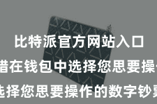 比特派官方网站入口  您不错在钱包中选择您思要操作的数字钞票