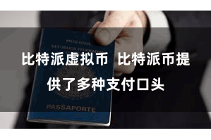 比特派虚拟币  比特派币提供了多种支付口头